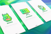 Back To School | 16 Thin Line Icons, an Outline Icon by Alex Blogoodf (Thumbnail 2 of 7)