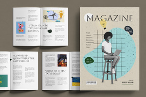 A5 Magazine Template, a Magazine Template by ContestDesign