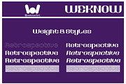 Retrospective font, a Font by weknow (Thumbnail 7 of 8)