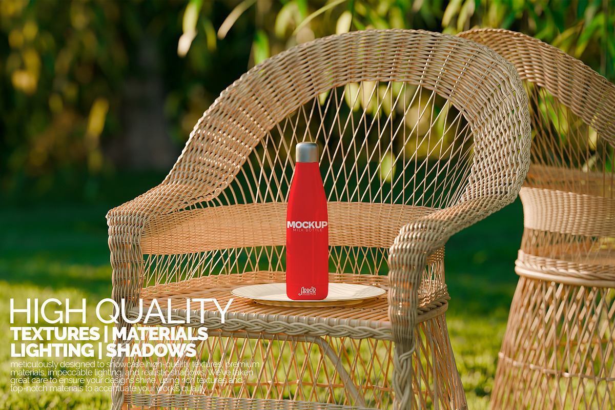Milk Bottle Tumbler Mockup Arbor, a Cups & Container Mockup by Banana Mockups (Photo 2 of 6)