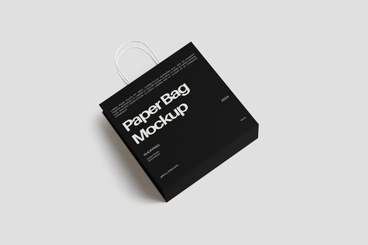 Paper Bag Mockup, a Packaging Mockup by Cutna Studio (Photo 7 of 8)