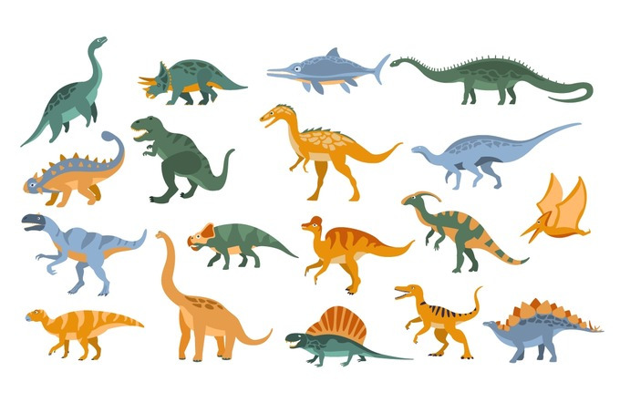 Jurassic Period Dinosaurs Set | Animal Illustrations ~ Creative Market