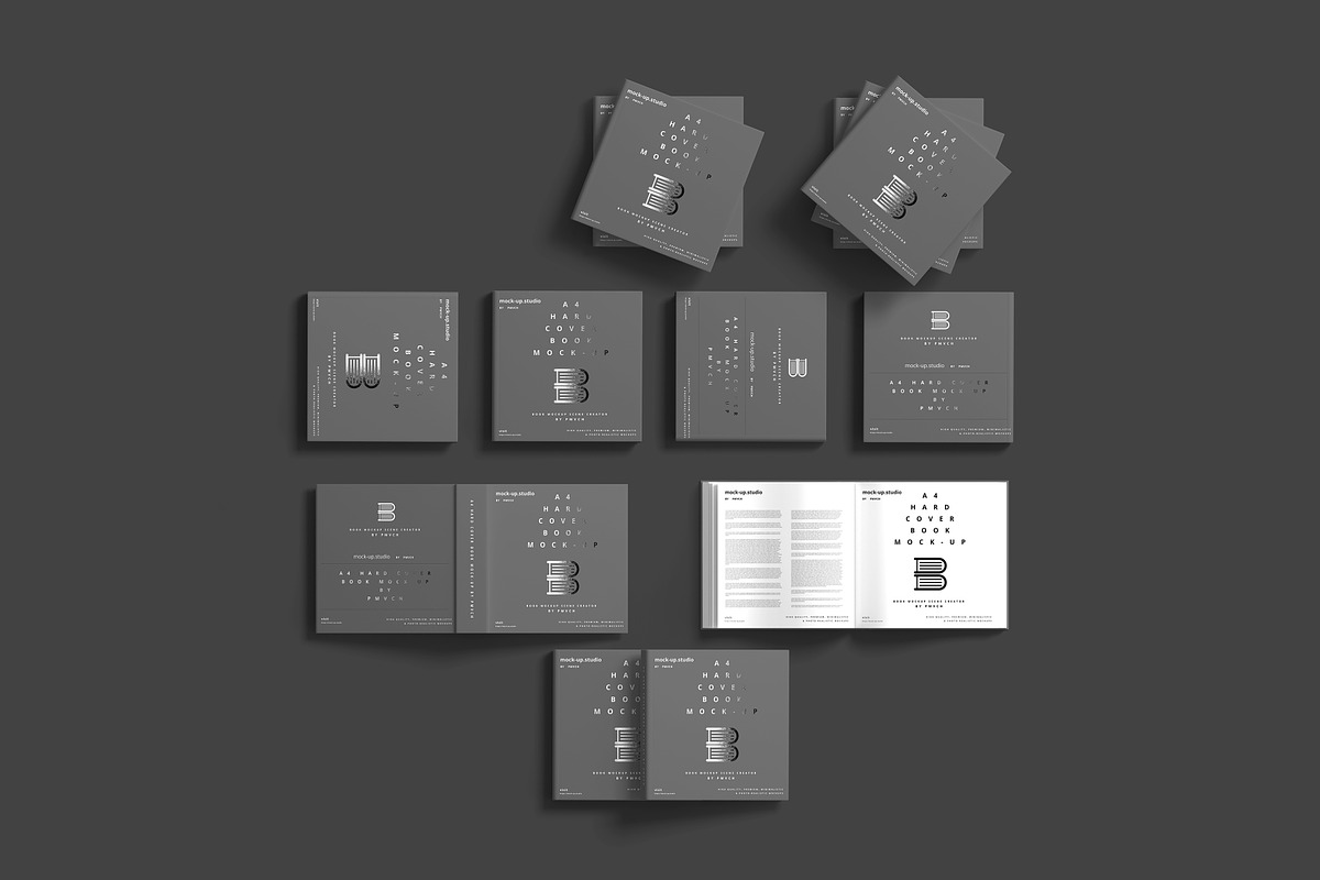 Book Mockup Scene Creator, a Print Template by pmvch (Photo 16 of 16)