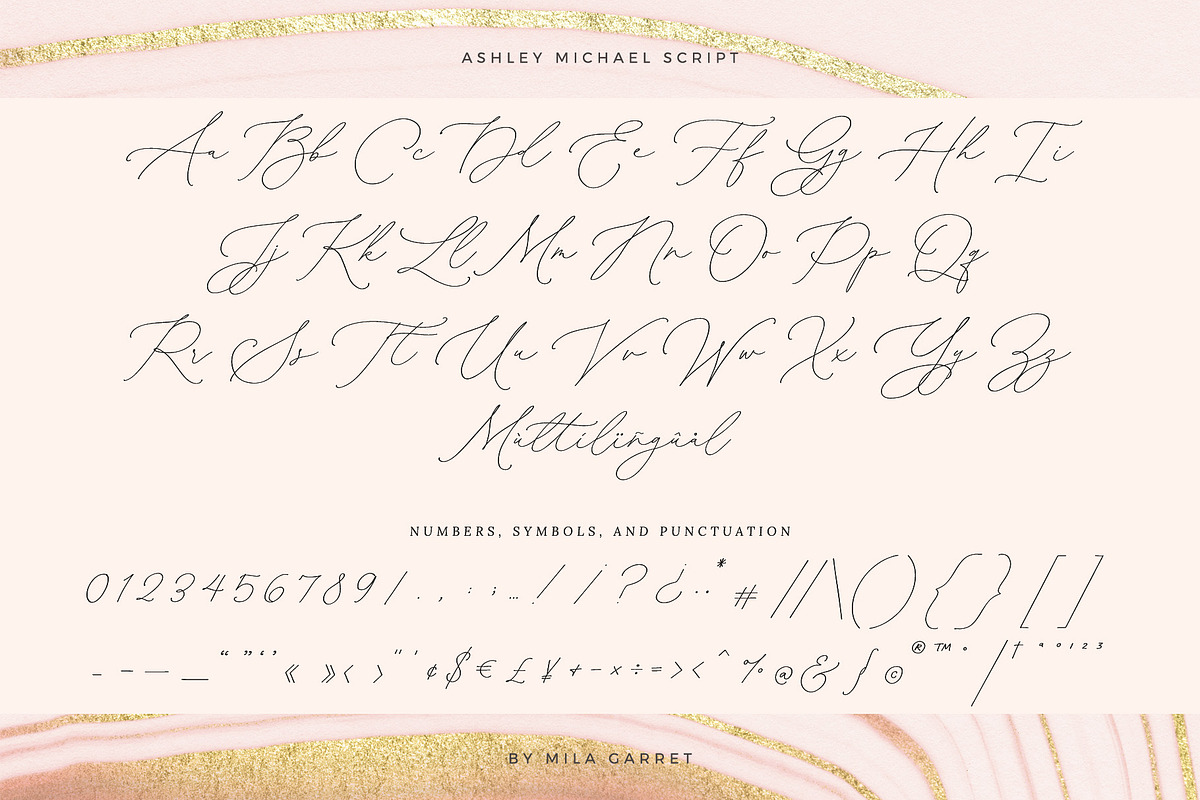 Ashley Michael Heart Wedding Script, a Script Font by Mila Garret (Photo 17 of 20)