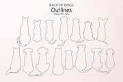 Back of Dogs Silhouettes, Outlines,, an Animal Illustration by Corner Croft (Thumbnail 4 of 4)
