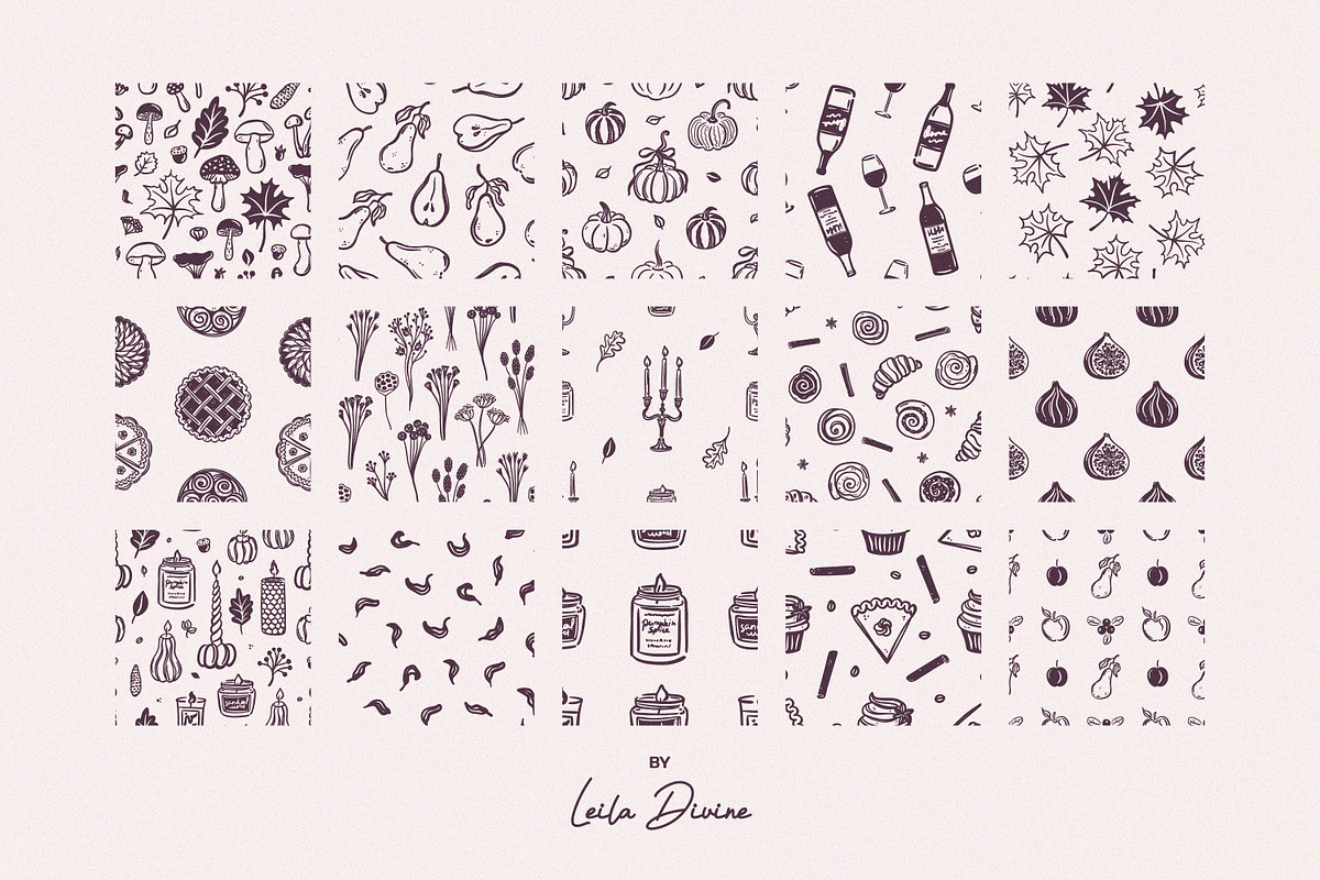 Cozy Autumn Hand Drawn Collection, a Seasonal Illustration by Leila Divine (Photo 25 of 29)