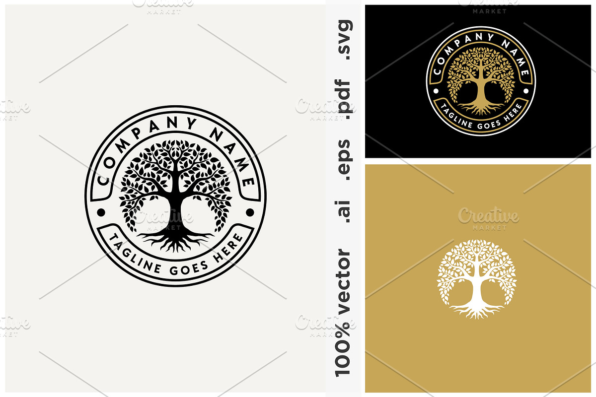 Family Tree of Life Seal Label logo, a Branding & Logo Template by Enola99d (Photo 3 of 5)