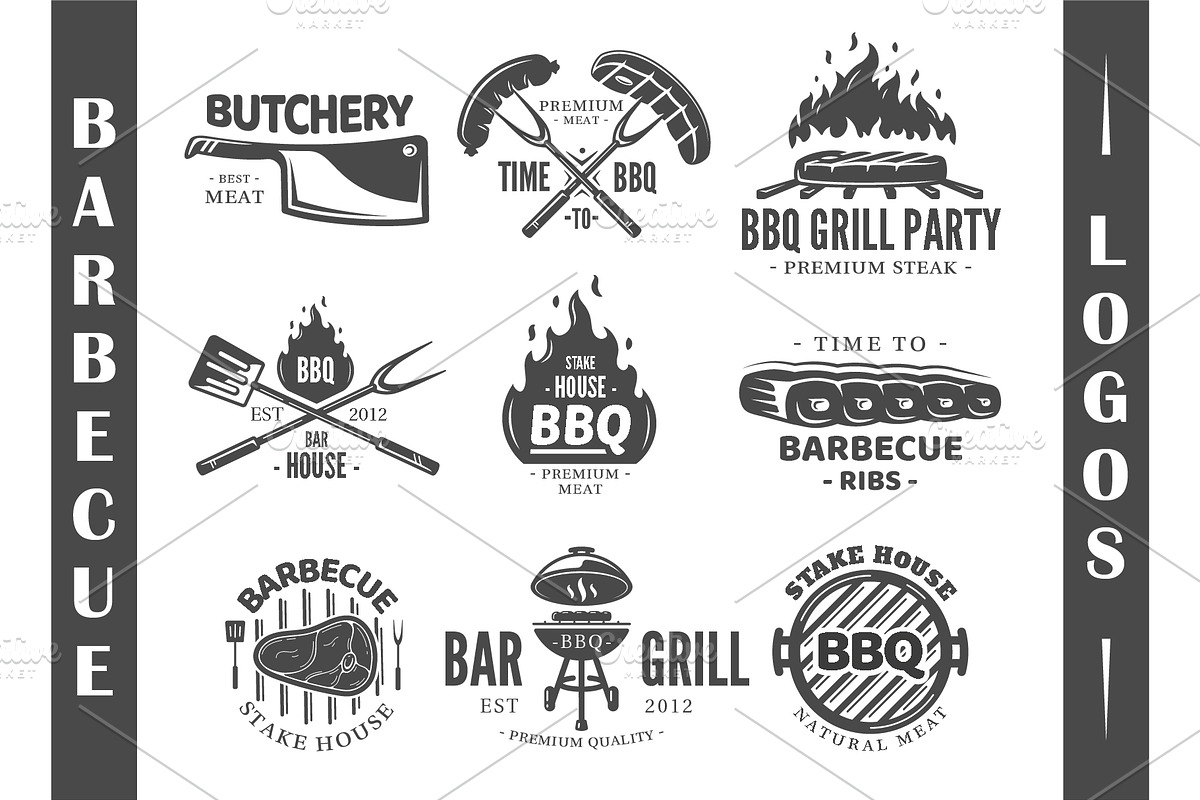 18 BBQ Logos Templates, a Branding & Logo Template by Art Design (Photo 3 of 11)