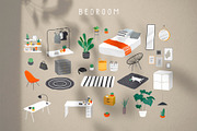 Hugge. Furniture collection., a Decorative Illustration by Merfin (Thumbnail 5 of 16)