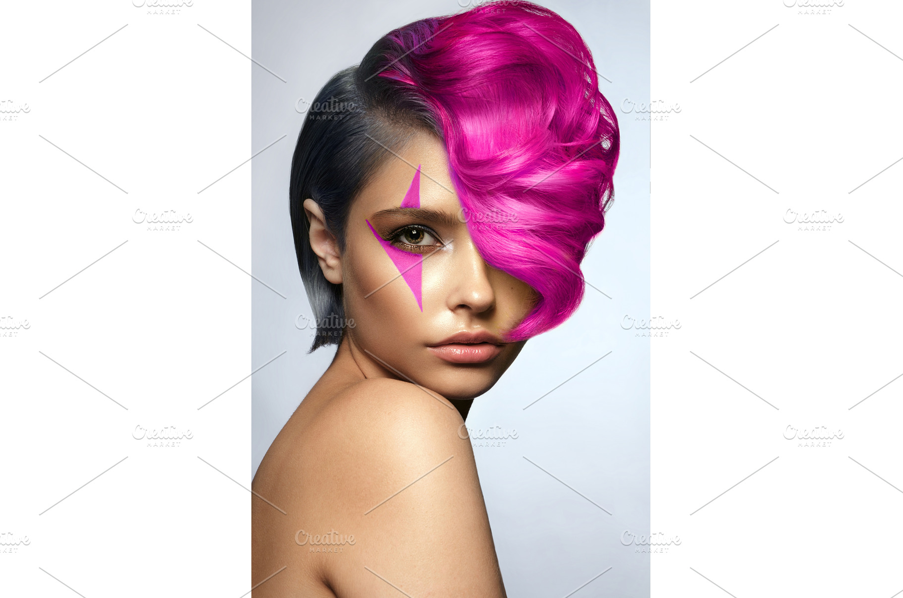 Beautiful woman with multi-colored, a Beauty & Fashion Photo by KOBRIN|PHOTO