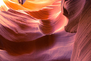 Lower antelope canyon featuring rock, scenery, and shadow