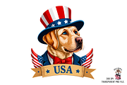 Patriotic Labrador PNG Bundle, a Graphic by Clipart Bloom (Thumbnail 11 of 11)