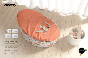 Baby Bean Bag Mockup Set