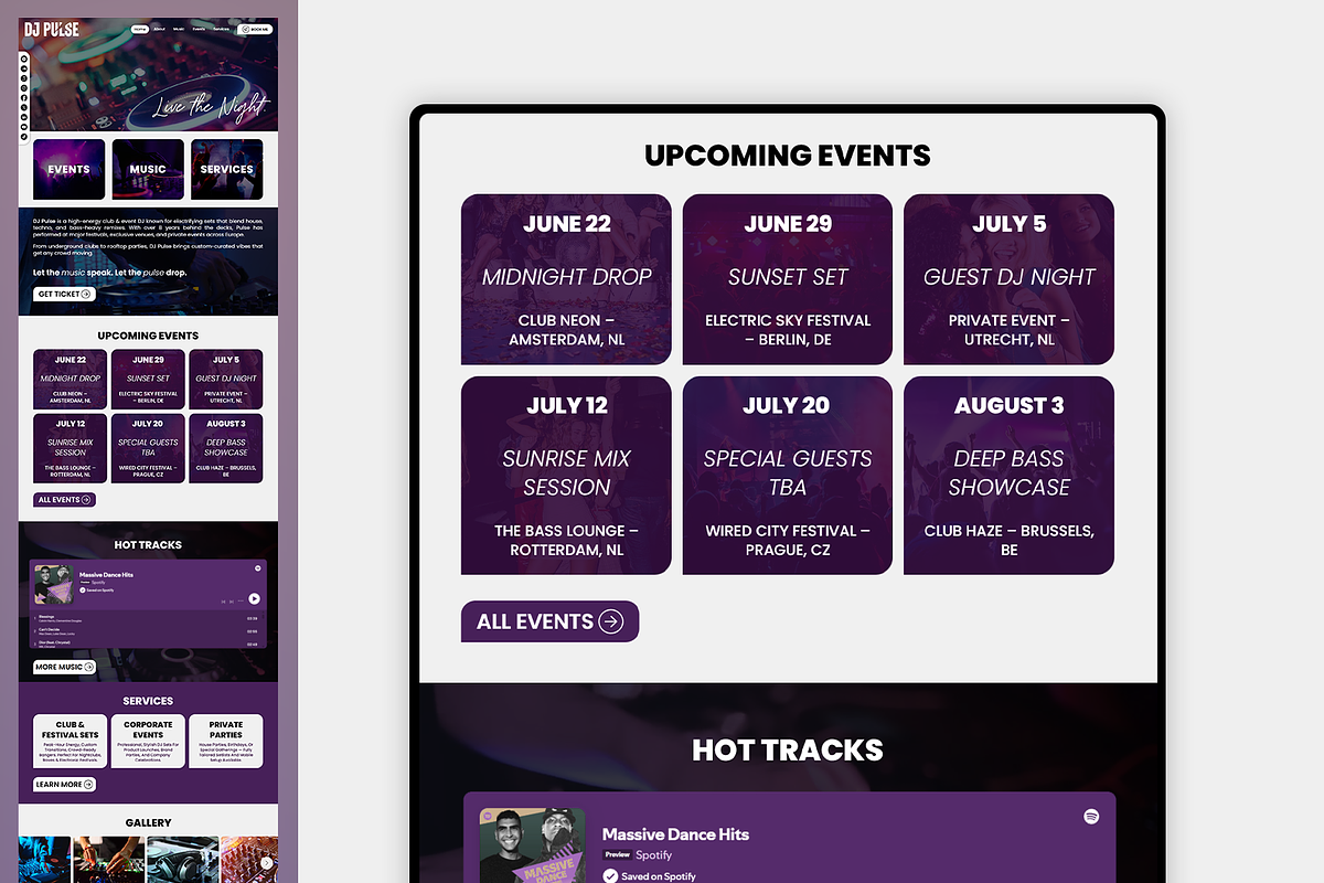 DJ & Disco Website Template, a Wix Template by Kitteeh (Photo 18 of 21)