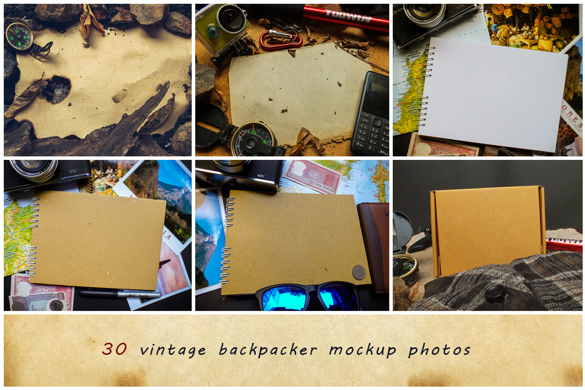30 Vintage Backpacker Photos, a Product Mockup by TSV Creative (Photo 6 of 10)