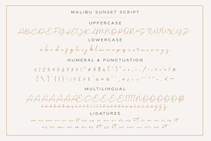 Malibu Sunset - A Beautiful Font Duo