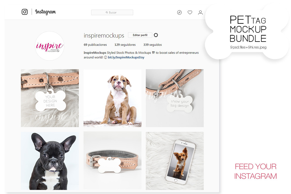 Bone Pet Tag PSD Mockup Bundle, a Product Mockup by Inspire Mockups (Photo 3 of 4)