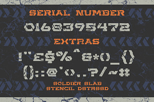 Soldier Slab Stencil Font Duo