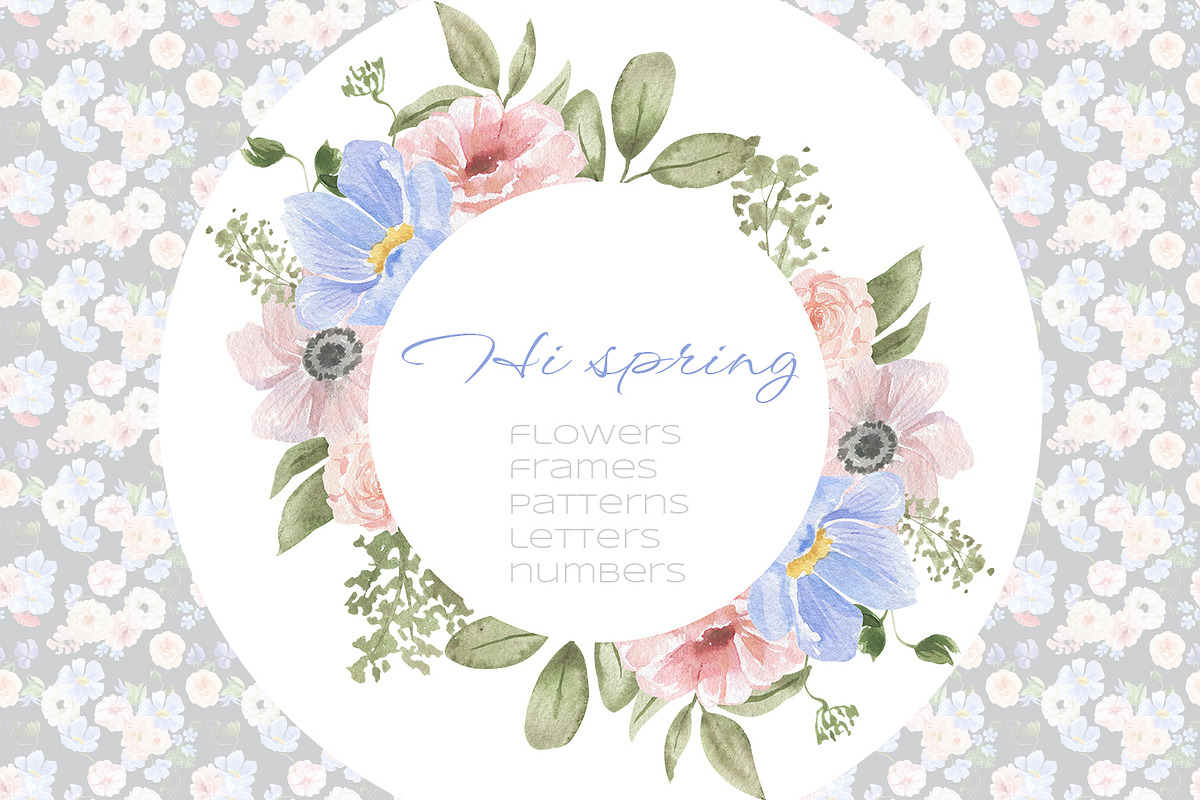 Spring watercolor clipart, an Illustration by Love Watercolor Store (Photo 1 of 7)