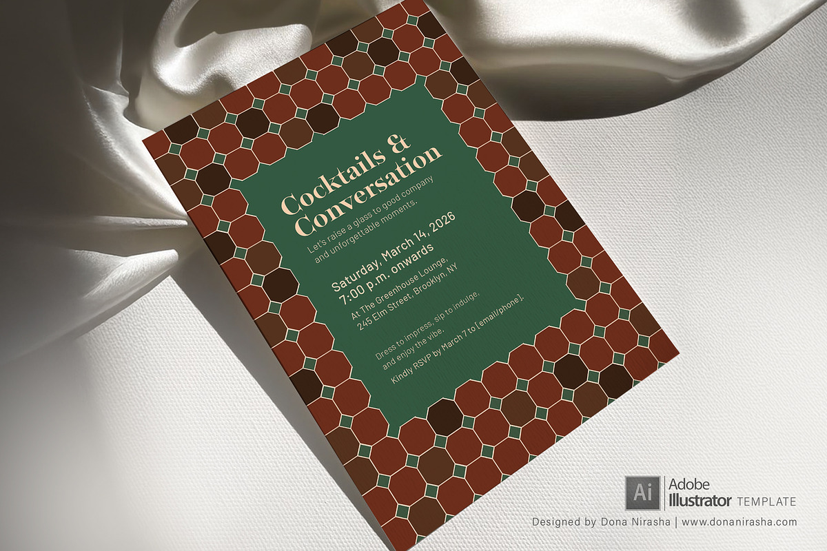 Cocktail Invitation Template 37, a Marketing Template by BloomToLife By Dona (Photo 5 of 7)