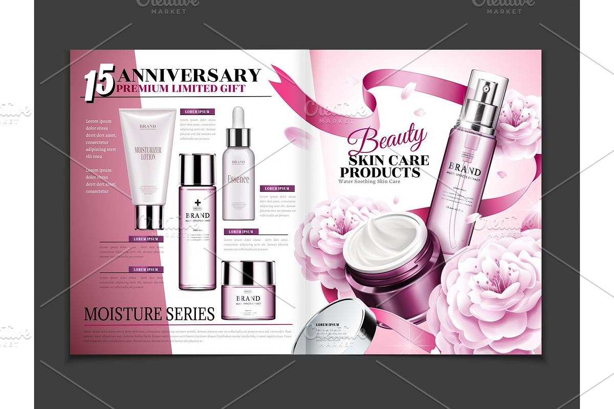 Cosmetic magazine template, a Magazine Template by TotallypicRF