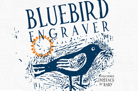 Bluebird Engraver Font, a Serif Font by RARY