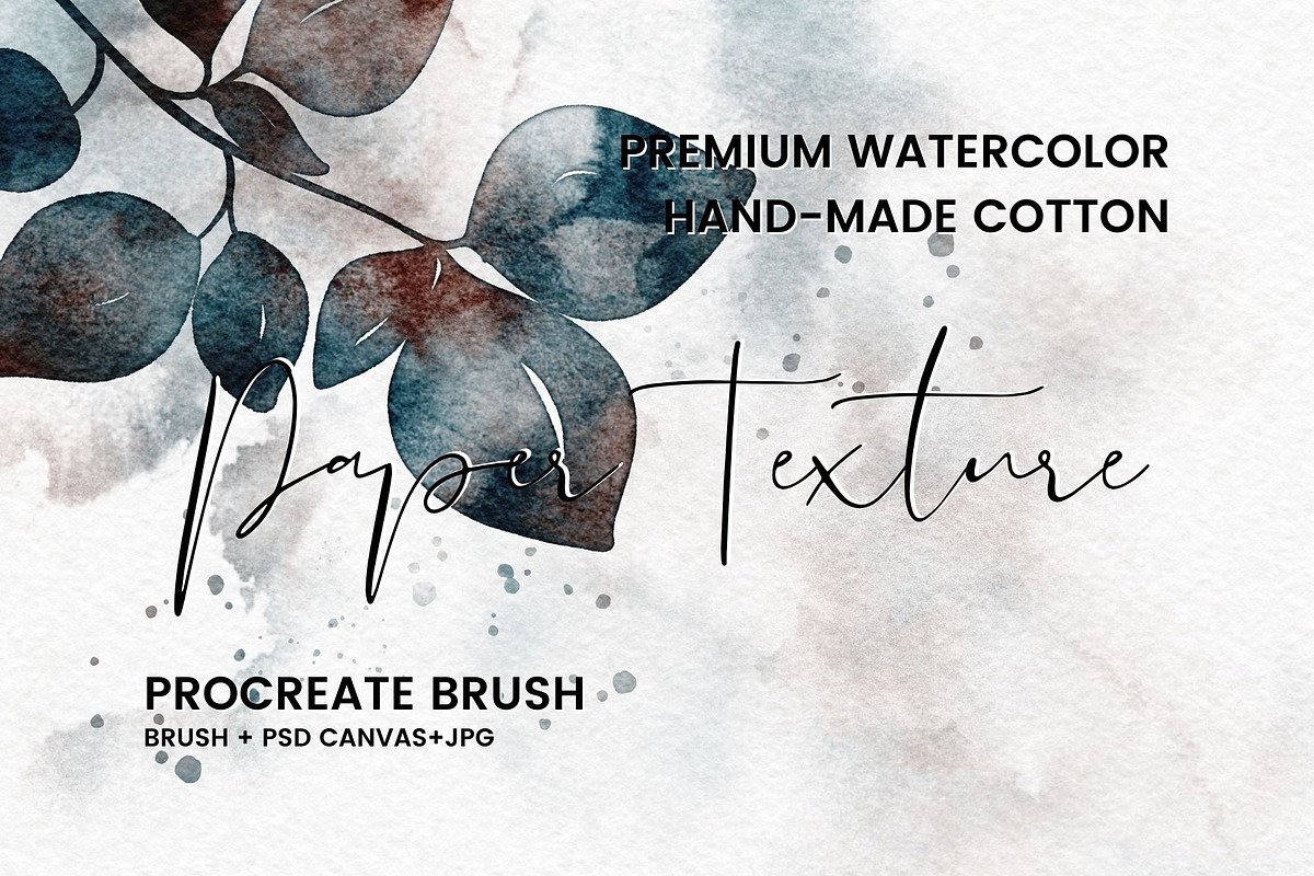 Watercolor Paper Texture Brush, a Brush Add-On by Angela Roze (Photo 1 of 3)