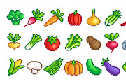 Pixel art vegetables. Fresh farming, a Food Illustration by LadadikArt (Thumbnail 3 of 3)
