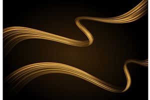 Abstract shiny color gold wave, an Illustration by Marinstri