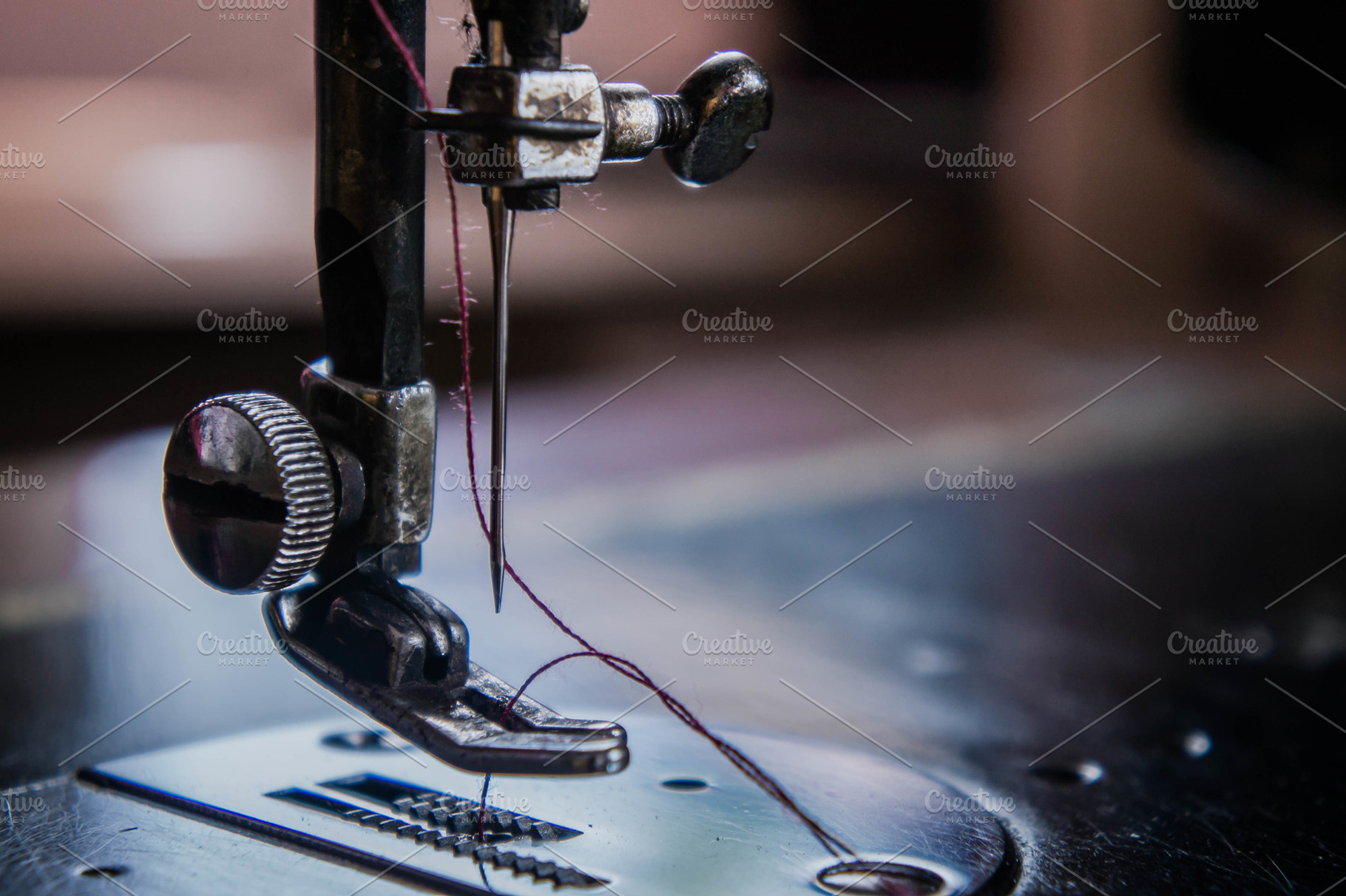 Presser foot for sewing machine containing accessory, bespoke, and cloth, an Industrial Photo by Lady-Vintage