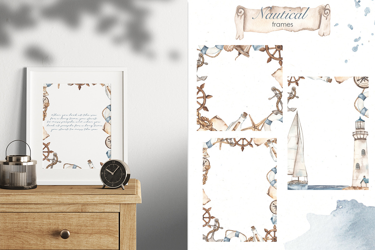 Nautical watercolor collection, a Transportation Illustration by Marina Ermakova (Photo 9 of 13)