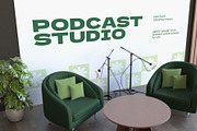 Podcast Studio Mockup, a Mockup by graphicook (Thumbnail 2 of 4)
