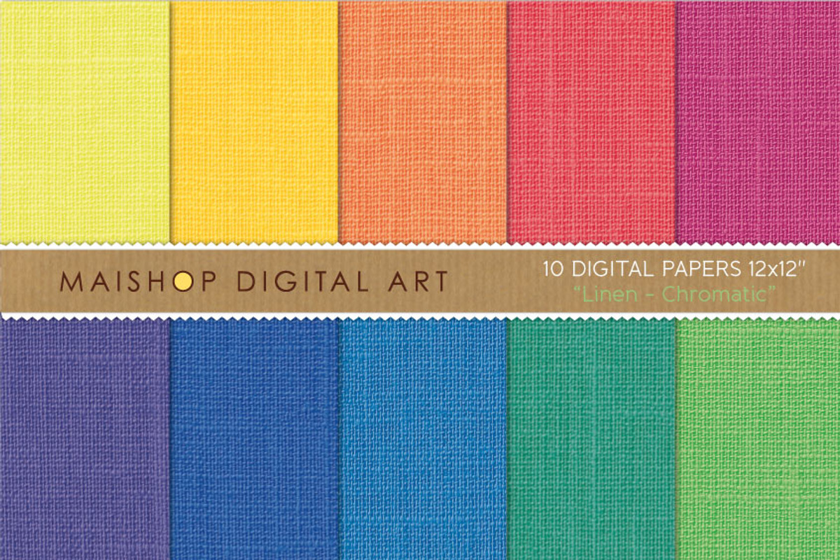 Digital Papers Linen Chromatic