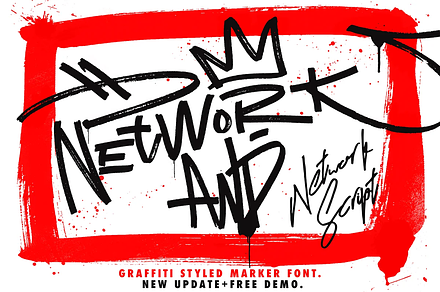 Network Fonts and Extras Updated, a Script Font by Yasir Ekinci