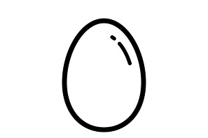 Egg icon, an Outline Icon by Sumberpangan
