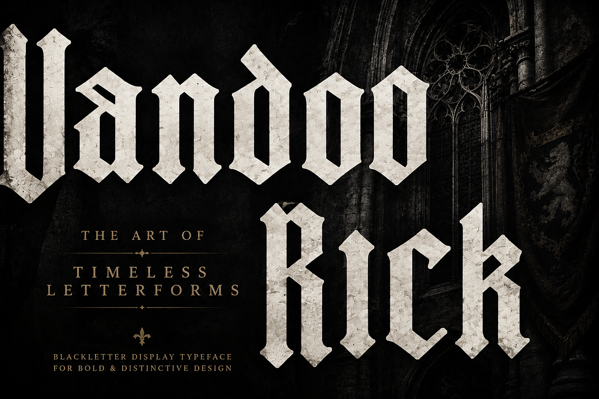 Vandorick, a Blackletter Font by Wow Magic (Photo 2 of 6)
