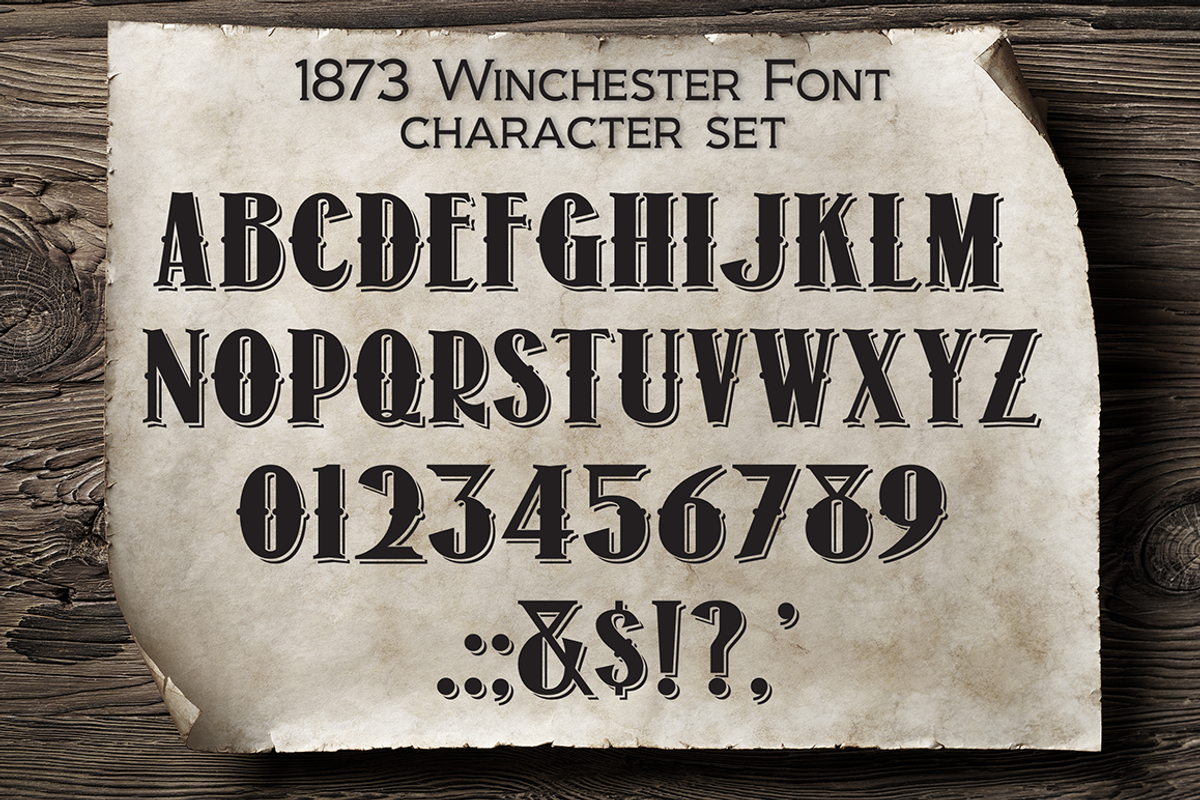 1873 Winchester Font preview 2