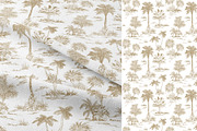 Palm Trees Pattern Collection, an Illustration by Jeanna Draw (Thumbnail 6 of 11)
