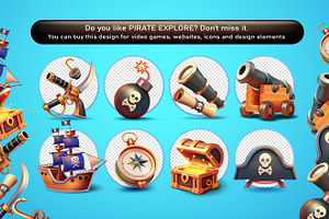 Pirate Explore, 3D Element