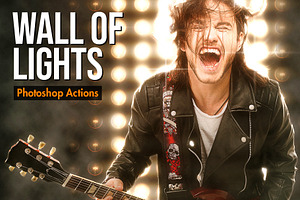 Wall of Lights Photoshop Actions, an Action Add-On by Blacknull