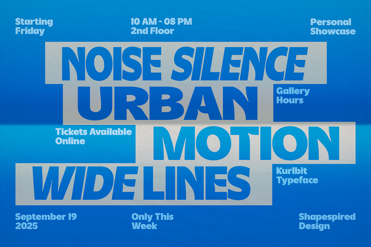 Kurlbit - Bold Display Sans, a Sans Serif Font by Shapespired Design (Photo 15 of 17)