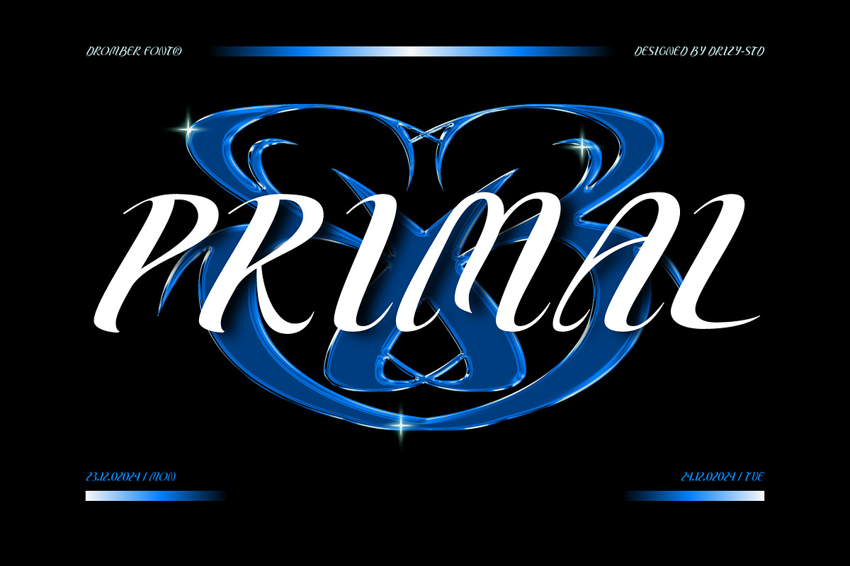 Dromber - Experimental Tribal Font, a Sans Serif Font by Drizy (Photo 5 of 10)