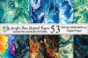 Acrylic Pour Digital Papers Pattern, a Pattern Graphic by Canvas Craft (Thumbnail 1 of 6)