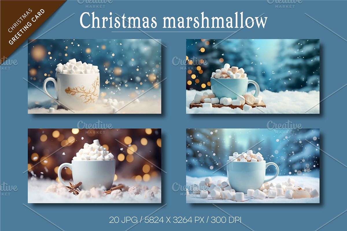 Christmas Mug with marshmallow., a Decorative Illustration by KENO Mascots (Photo 4 of 6)