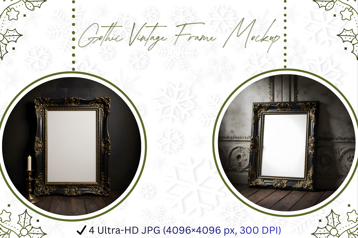8x10 Gothic Vintage Frame Mockup, a Mockup by StormDigitalArt (Photo 1 of 2)