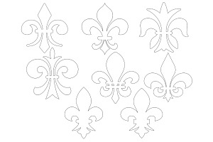 Fleur De Lis Set 1 Procreate Brush