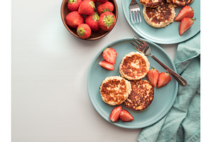 Cottage cheese pancakes, syrniki, a Food & Drink Photo by Fascinadora