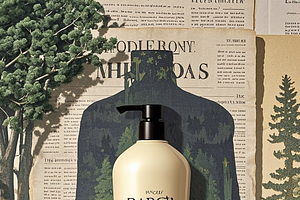 The advertisement design of a bottle