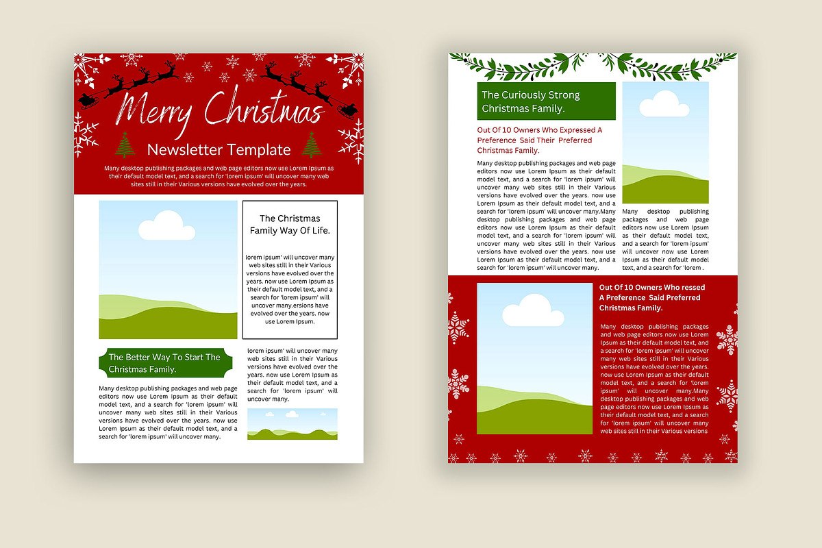 Christmas Newsletter Canva Template, a Stationery Template by ROJI CREATOR (Photo 4 of 4)