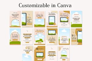 Pinterest Pin Templates Boho Canva